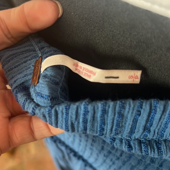 Free People Blue El Paso Embroidered X High Waist Maxi Skirt, Size SM - Picture 8 of 11